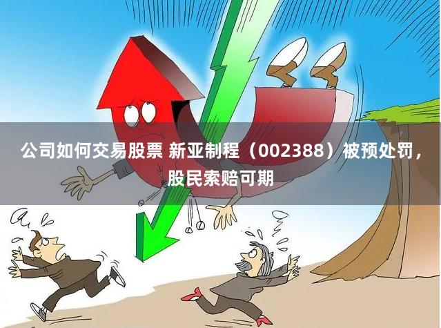 公司如何交易股票 新亚制程（002388）被预处罚，股民索赔可期